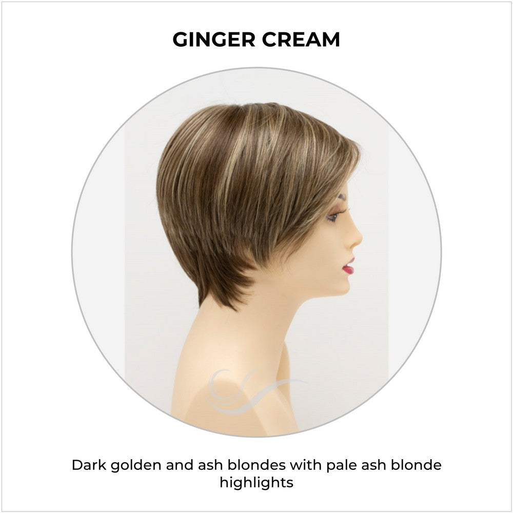 Billie wig by Envy in Ginger Cream-Dark golden and ash blondes with pale ash blonde highlights
