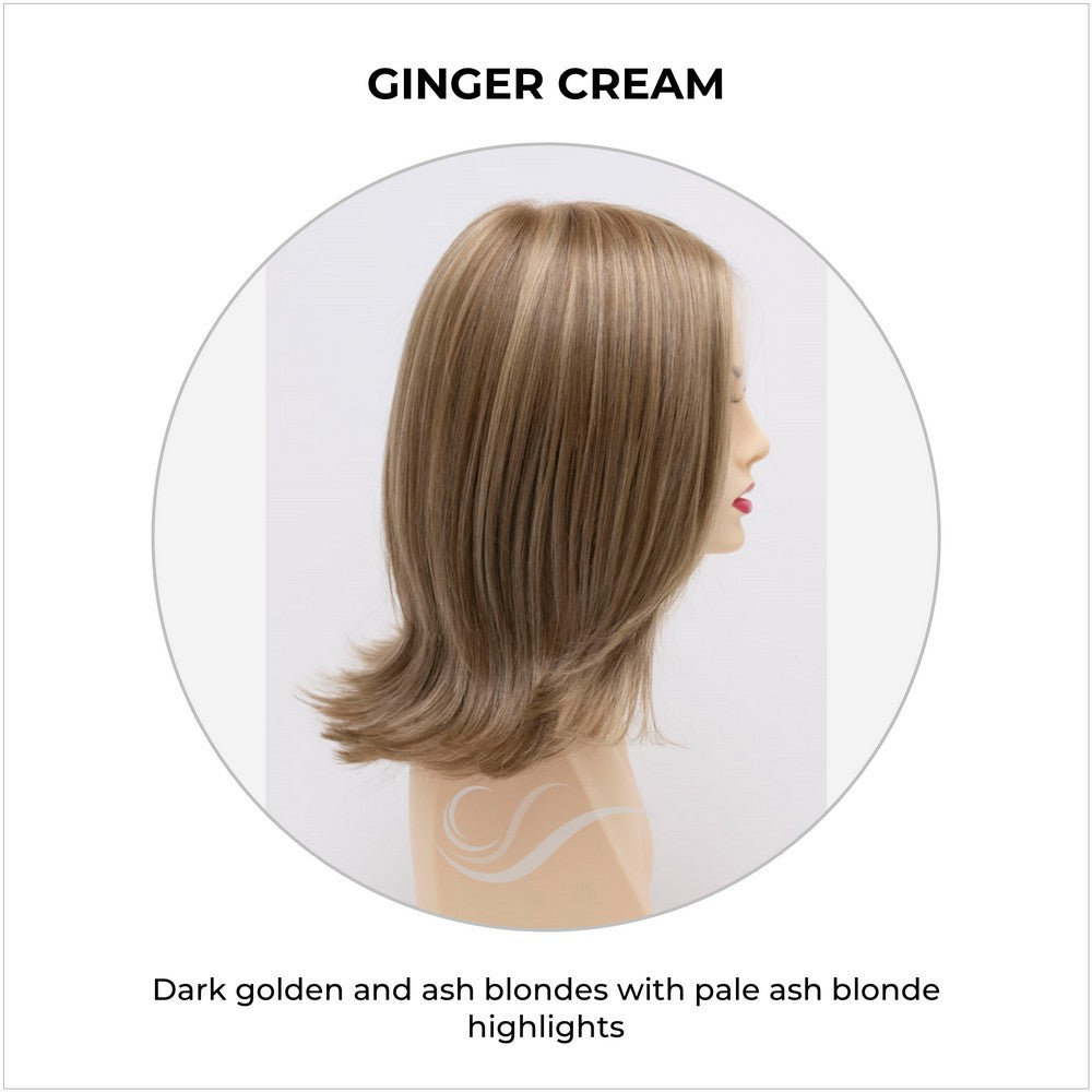 Lisa wig by Envy in Ginger Cream-Dark golden and ash blondes with pale ash blonde highlights