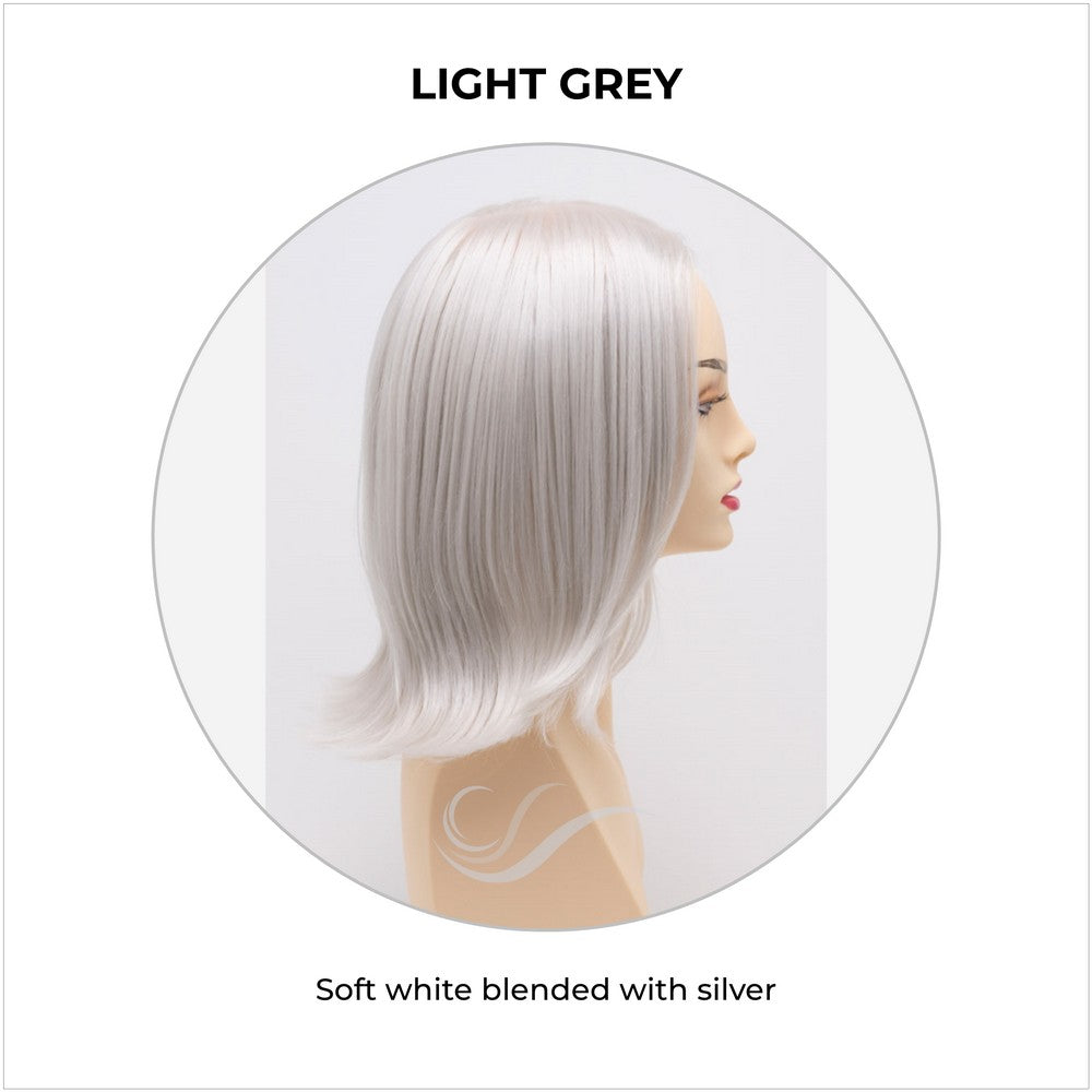Lisa wig by Envy in Light Grey-Soft white blended with silver