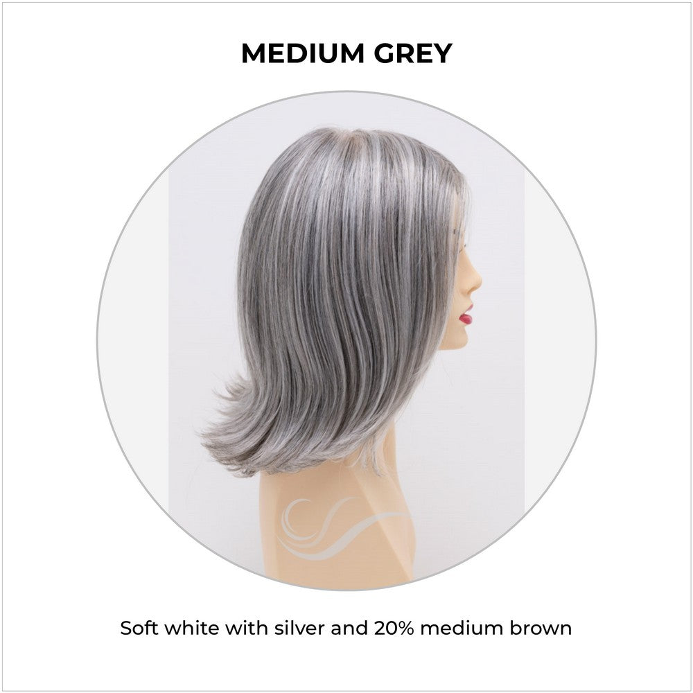 Lisa wig by Envy in Medium Grey-Soft white with silver and 20% medium brown