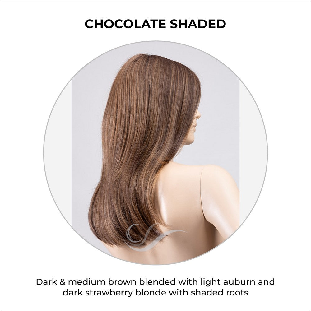 Alasia by Ellen Wille in Chocolate Shaded-Dark & medium brown blended with light auburn and dark strawberry blonde with shaded roots