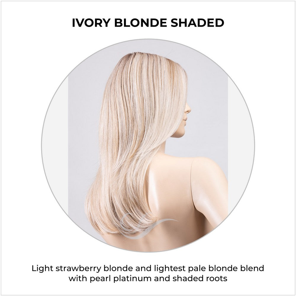 Alasia by Ellen Wille in Ivory Blonde Shaded-Light strawberry blonde and lightest pale blonde blend with pearl platinum and shaded roots