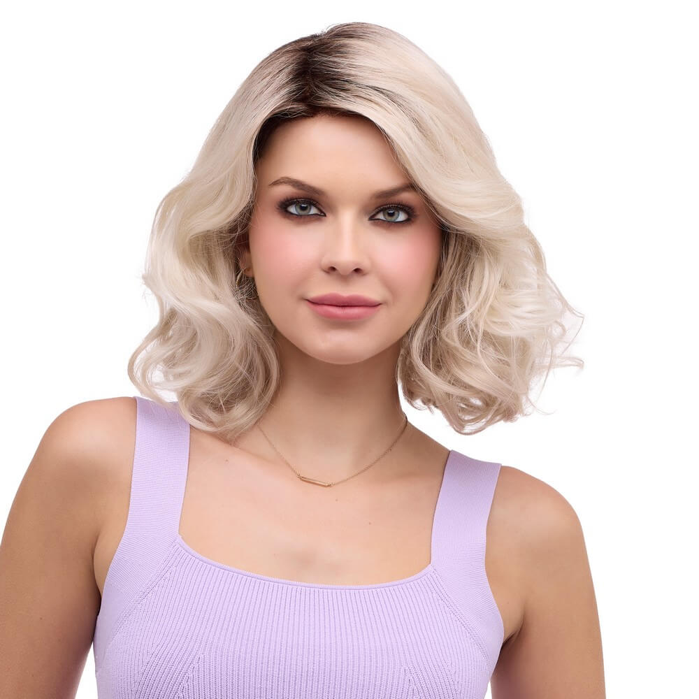 Brittaney by Envy wig in Platinum Shadow-R Image 2