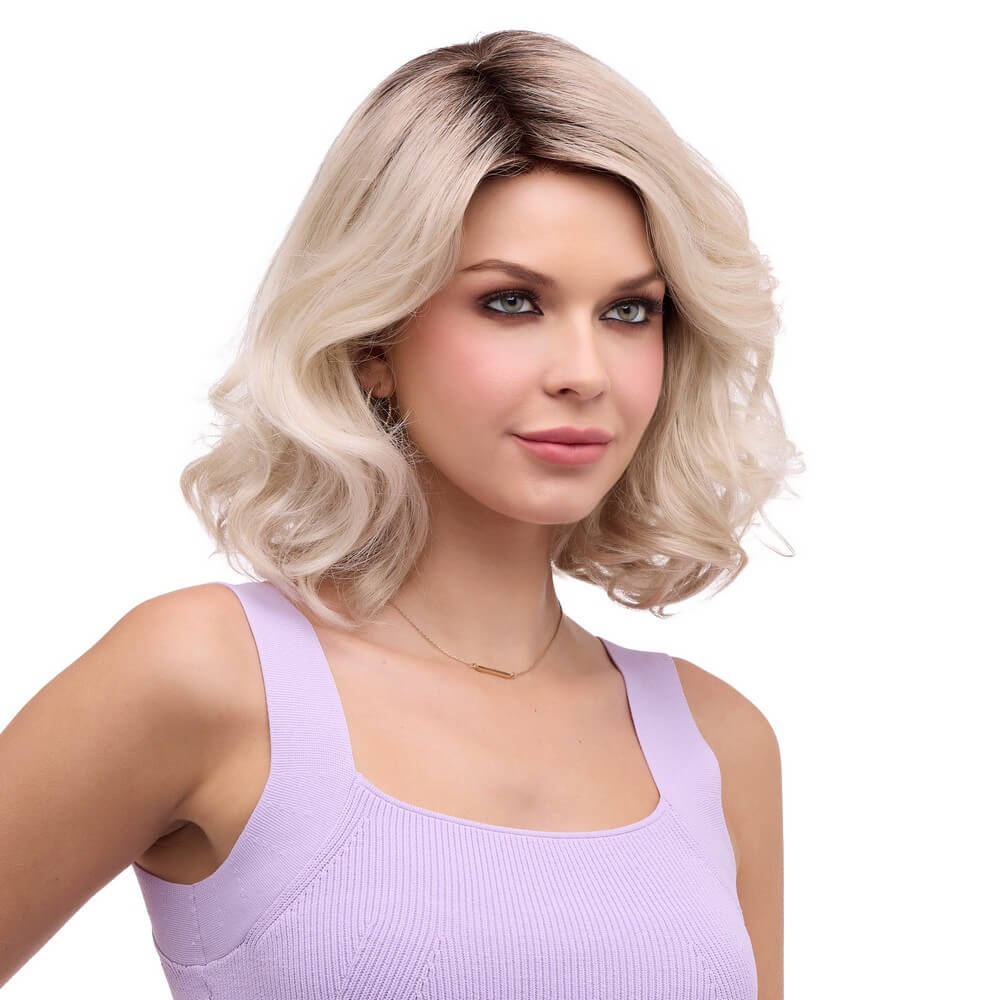 Brittaney by Envy wig in Platinum Shadow-R Image 4