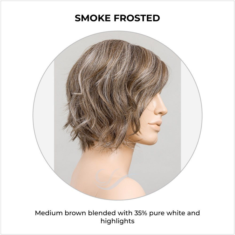 Cookie by Ellen Wille wig in Smoke Frosted-Medium brown blended with 35% pure white and highlights