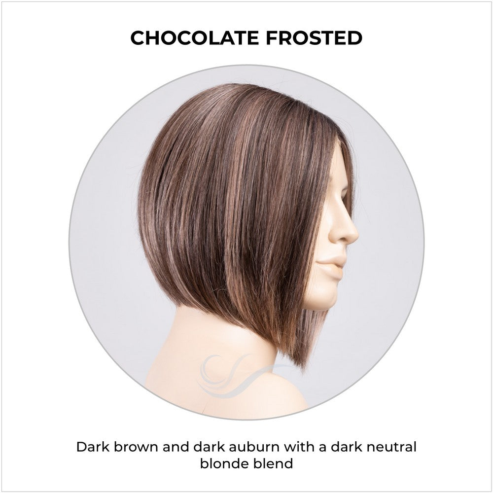 Dua by Ellen Wille in Chocolate Frosted-Dark brown and dark auburn with a dark neutral blonde blend