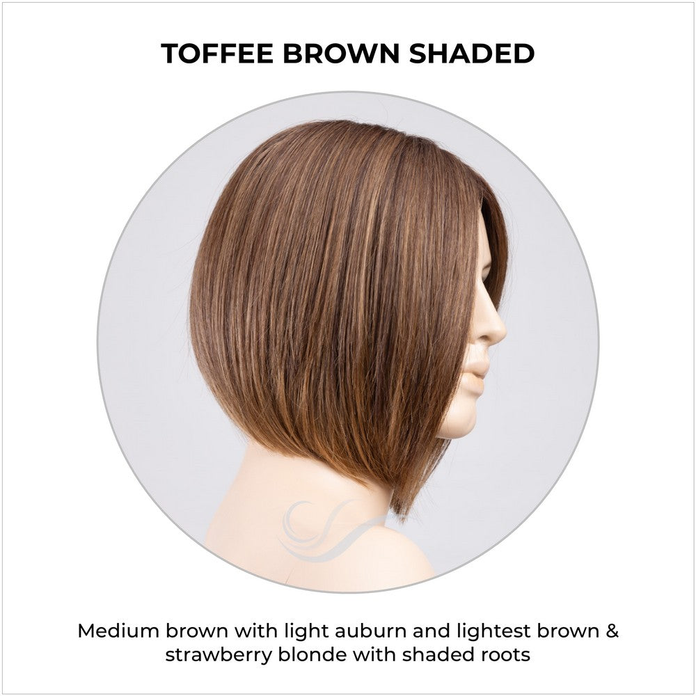 Dua by Ellen Wille in Toffee Brown Shaded-Medium brown with light auburn and lightest brown & strawberry blonde with shaded roots