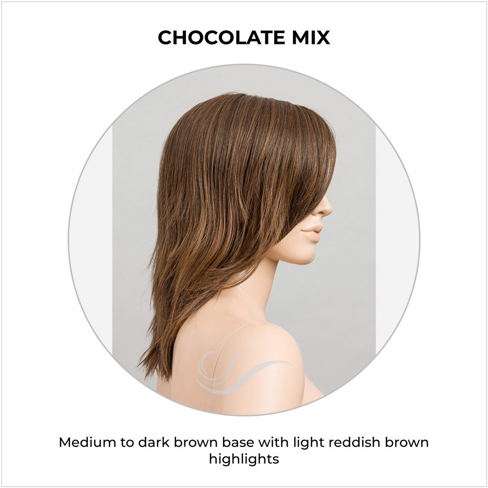 Flow by Ellen Wille wig in Chocolate Mix-Medium to dark brown base with light reddish brown highlights