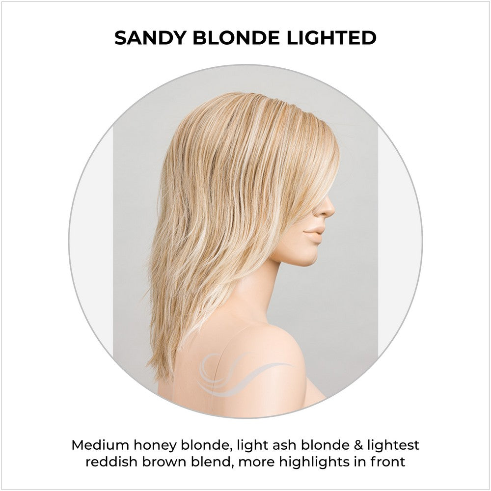 Flow by Ellen Wille wig in Sandy Blonde Lighted-Medium honey blonde, light ash blonde & lightest reddish brown blend, more highlights in front