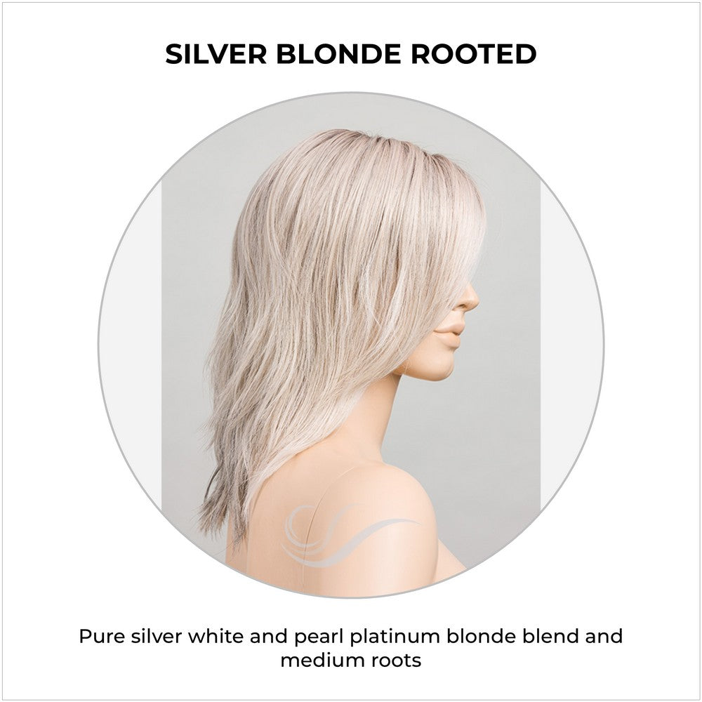 Flow by Ellen Wille wig in Silver Blonde Rooted-Pure silver white and pearl platinum blonde blend and medium roots