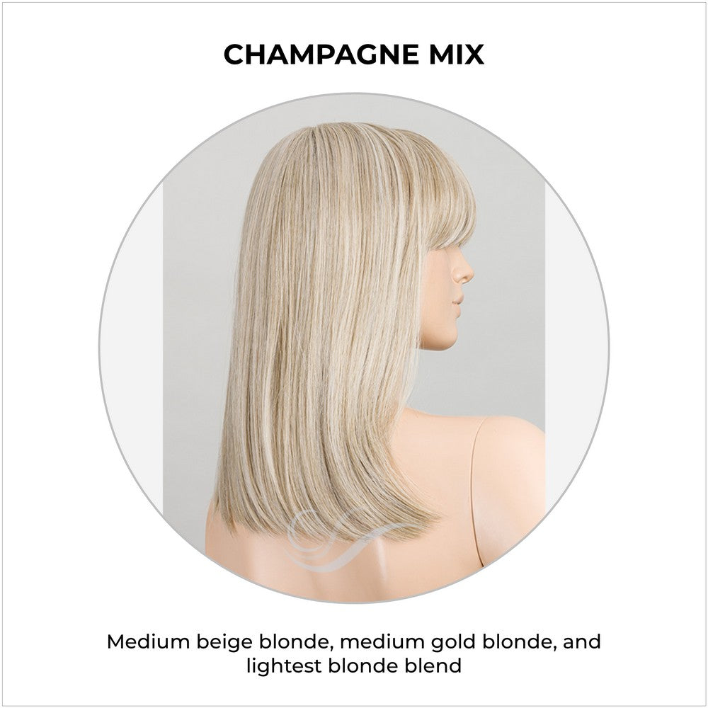 Jacky by Ellen Wille Wig in Champagne Mix-Medium beige blonde, medium gold blonde, and lightest blonde blend