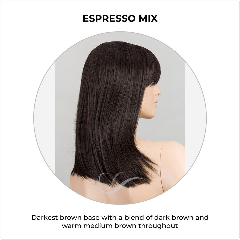 Jacky by Ellen Wille Wig in Espresso Mix-Darkest brown base with a blend of dark brown and warm medium brown throughout