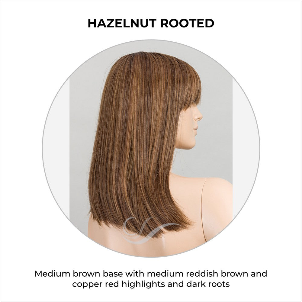 Jacky by Ellen Wille Wig in Hazelnut Rooted-Medium brown base with medium reddish brown and copper red highlights and dark roots