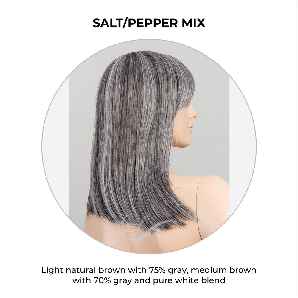 Jacky by Ellen Wille Wig in Salt/Pepper Mix-Light natural brown with 75% gray, medium brown with 70% gray and pure white blend