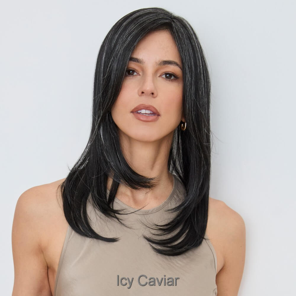 Long Top Piece Mono LG (Large) by Amore topper in Icy Caviar Image 1