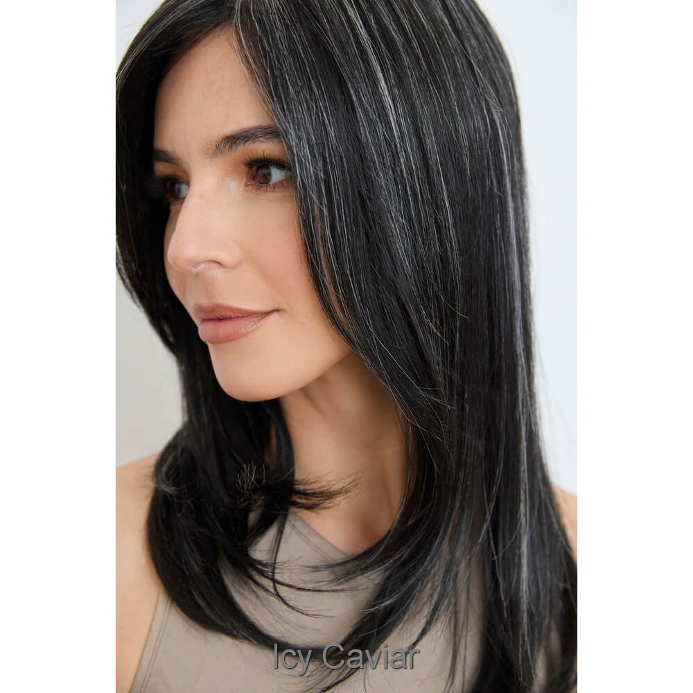 Long Top Piece Mono LG (Large) by Amore topper in Icy Caviar Image 3