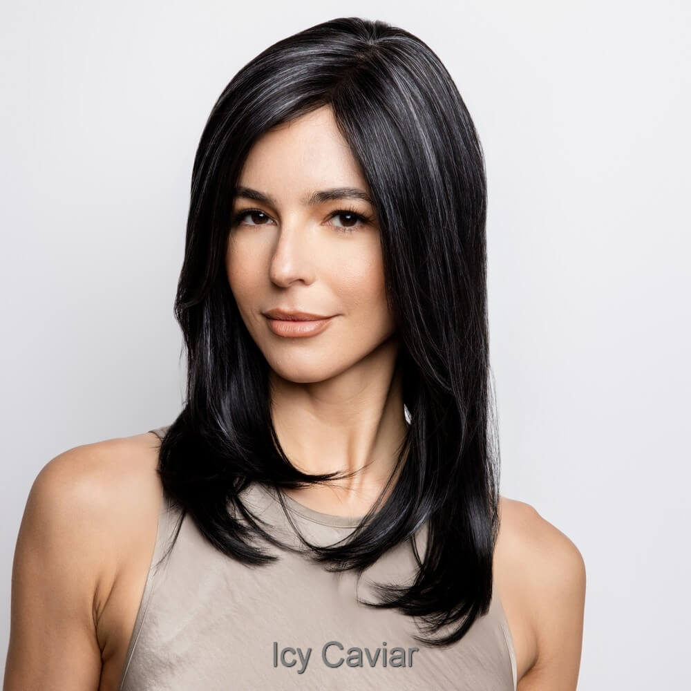 Long Top Piece Mono LG (Large) by Amore topper in Icy Caviar Image 2