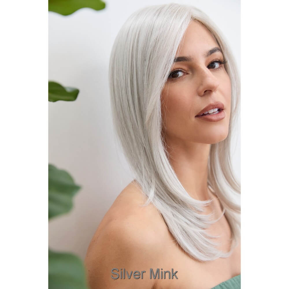 Long Top Piece Mono LG (Large) by Amore topper in Silver Mink Image 1