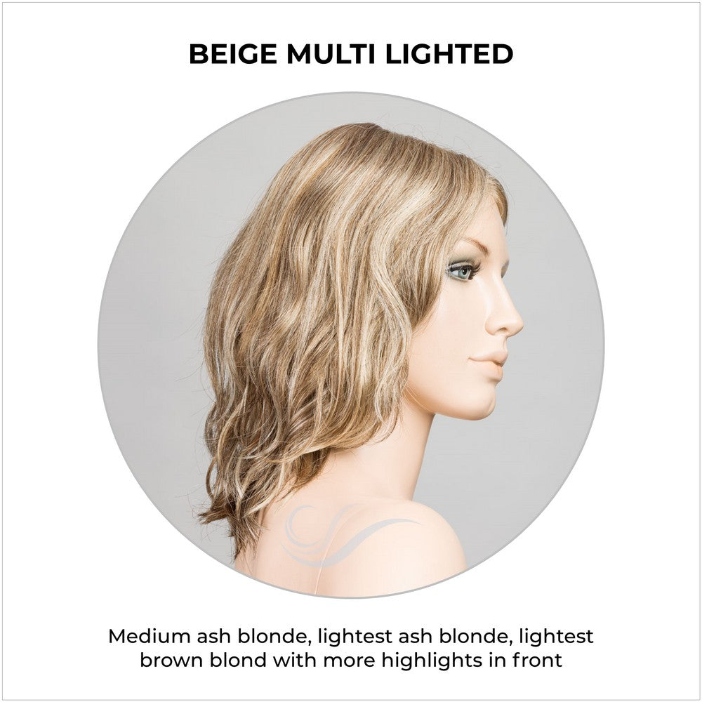 Mila by Ellen Wille in Beige Multi Lighted-Medium ash blonde, lightest ash blonde, lightest brown blond with more highlights in front