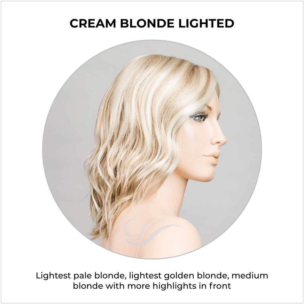 Mila by Ellen Wille in Cream Blonde Lighted-Lightest pale blonde, lightest golden blonde, medium blonde with more highlights in front