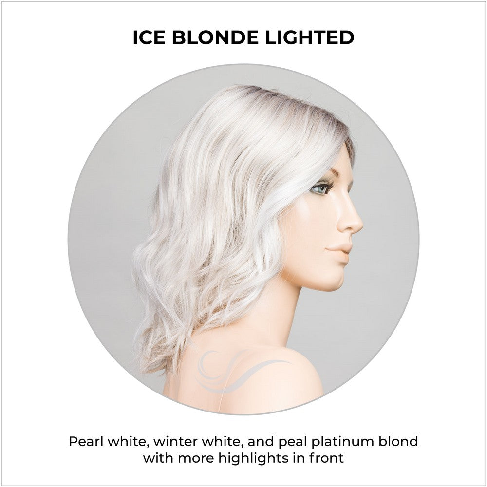 Mila by Ellen Wille in Ice Blonde Lighted-Pearl white, winter white, and peal platinum blond with more highlights in front