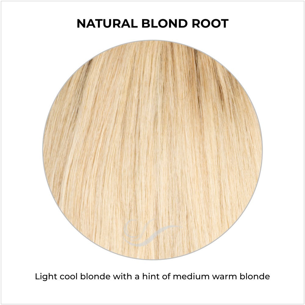 Natural Blond Root-Light cool blonde with a hint of medium warm blonde