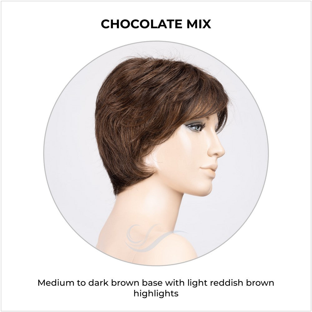 Prima Soft by Ellen Wille in Chocolate Mix-Medium to dark brown base with light reddish brown highlights