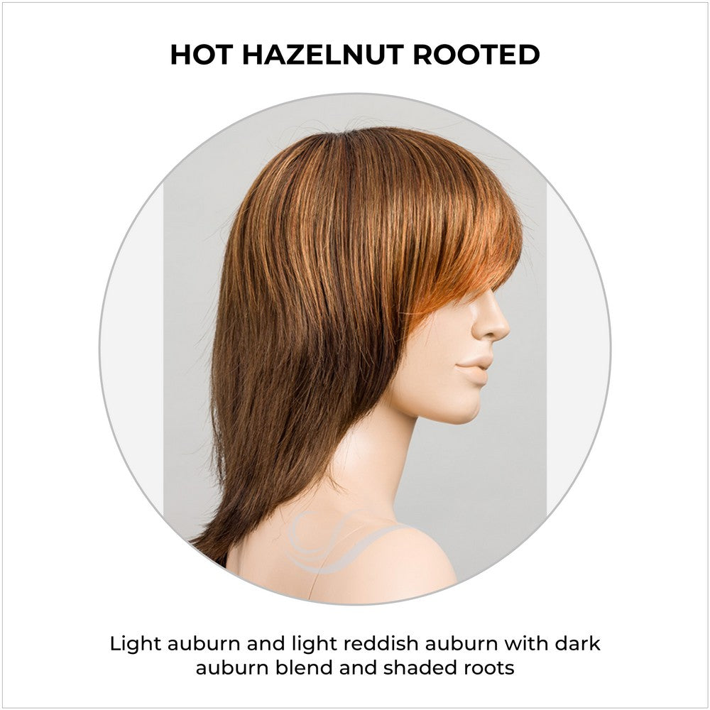 Rainbow by Ellen Wille in Hot Hazelnut Rooted-Light auburn and light reddish auburn with dark auburn blend and shaded roots