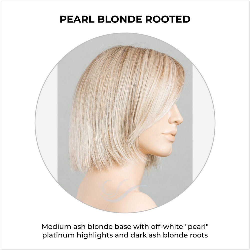 Ready by Ellen Wille in Pearl Blonde Rooted-Medium ash blonde base with off-white "pearl" platinum highlights and dark ash blonde roots