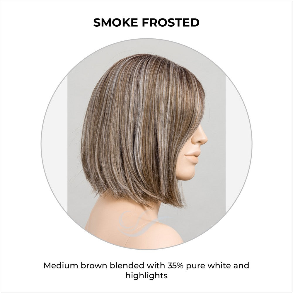 Vivi by Ellen Wille wig in Smoke Frosted-Medium brown blended with 35% pure white and highlights