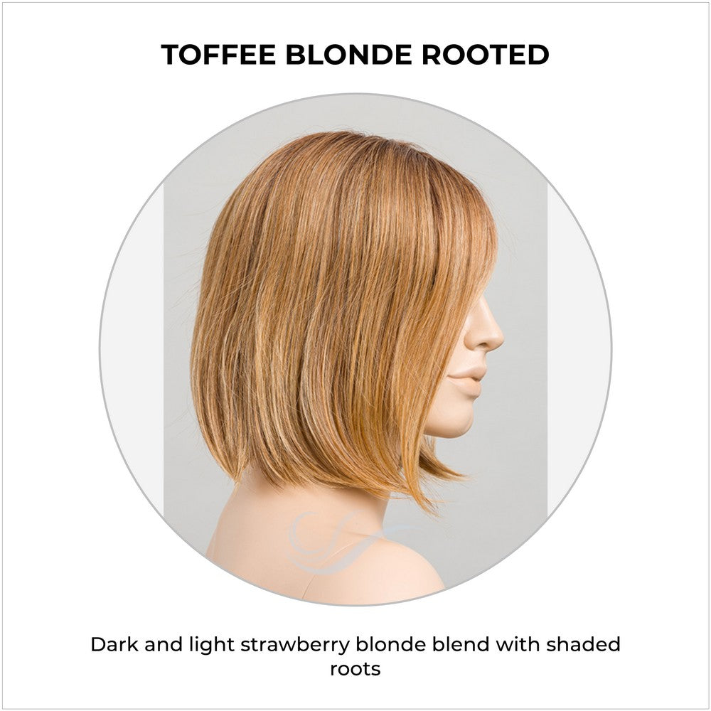Vivi by Ellen Wille wig in Toffee Blonde Rooted-Dark and light strawberry blonde blend with shaded roots