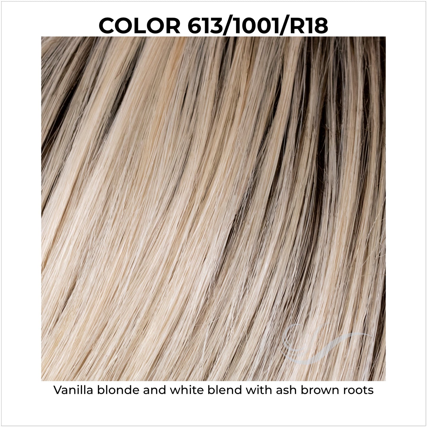 613/1001/R18-Vanilla blonde and white blend with ash brown roots