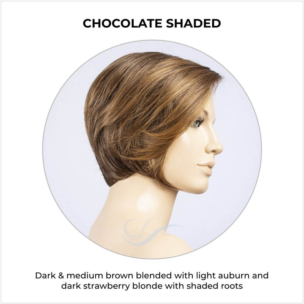 Aletta by Ellen Wille in Chocolate Shaded-Dark & medium brown blended with light auburn and dark strawberry blonde with shaded roots