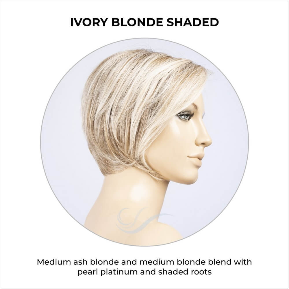 Aletta by Ellen Wille in Ivory Blonde Shaded-Medium ash blonde and medium blonde blend with pearl platinum and shaded roots