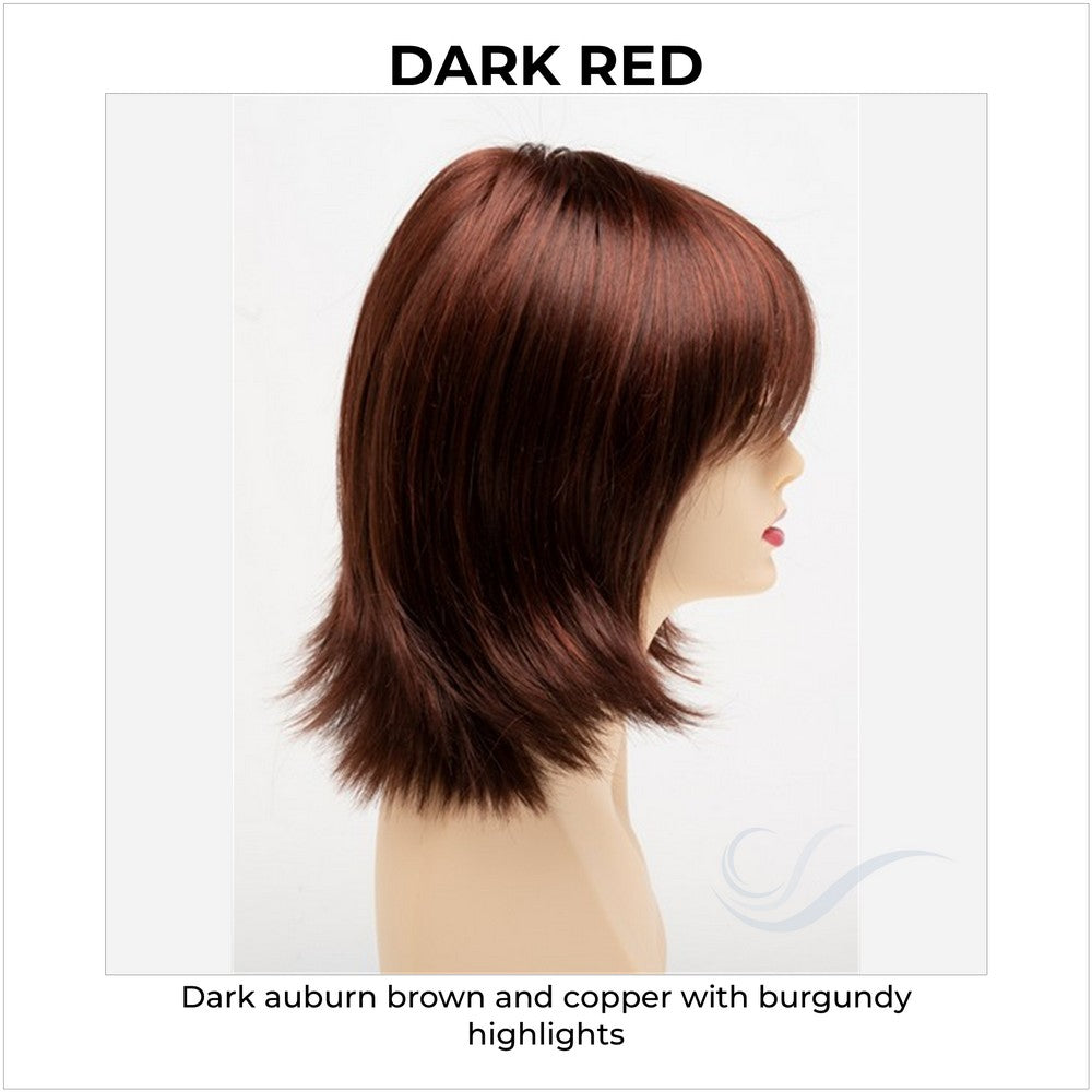 Amber by Envy in Dark Red-Dark auburn brown and copper with burgundy highlights