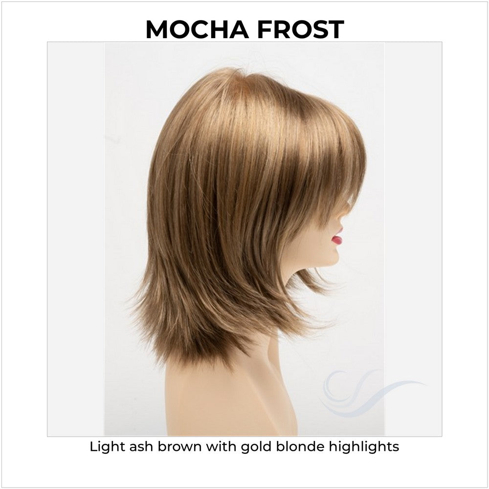 Amber by Envy in Mocha Frost-Light ash brown with gold blonde highlights