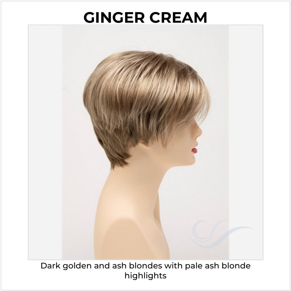 Amy by Envy in Ginger Cream-Dark golden and ash blondes with pale ash blonde highlights