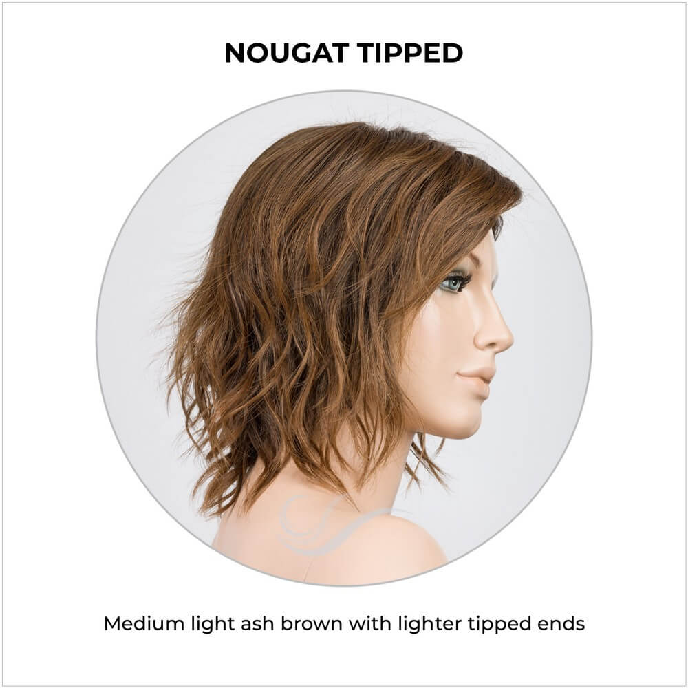 Anima by Ellen Wille in Nougat Tipped-Medium light ash brown with lighter tipped ends