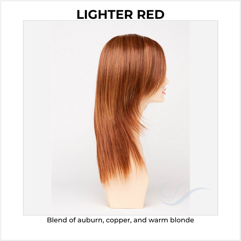 Ava By Envy in Lighter Red-Blend of auburn, copper, and warm blonde