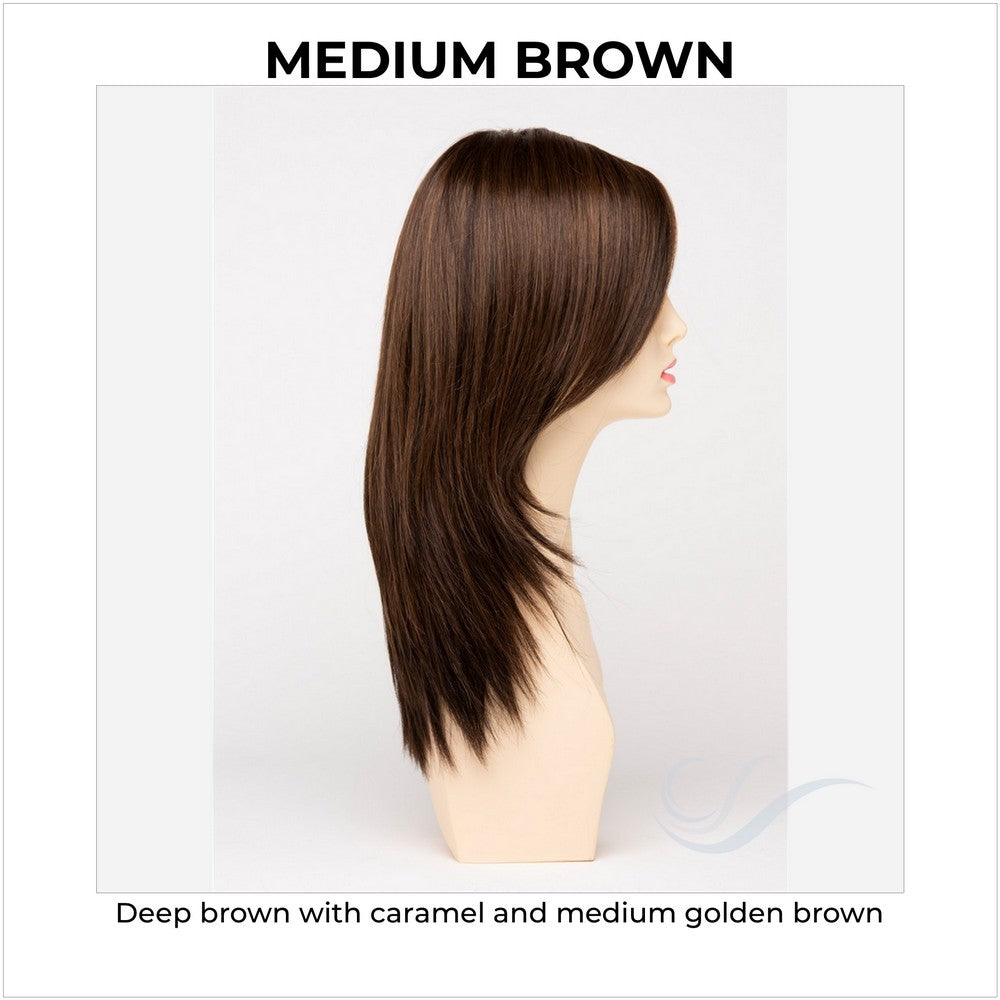Ava By Envy in Medium Brown-Deep brown with caramel and medium golden brown