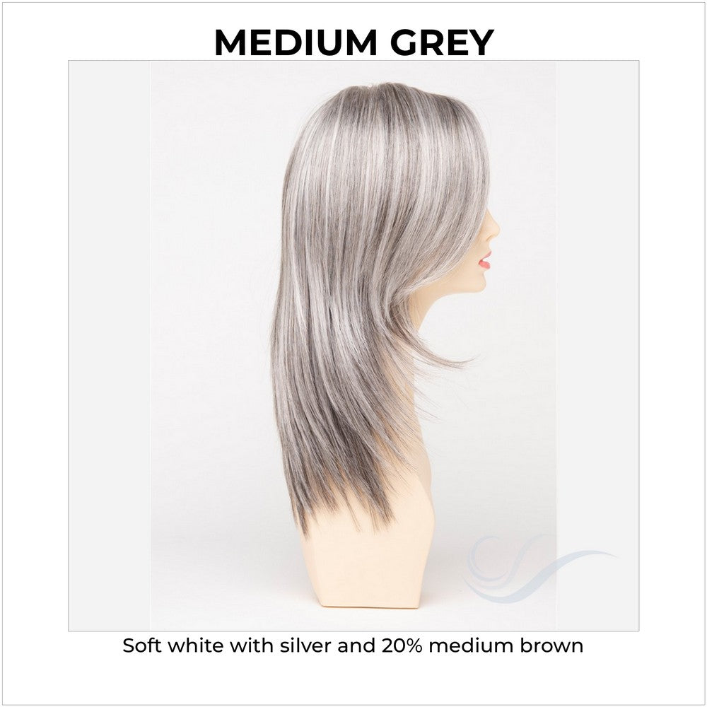 Ava By Envy in Medium Grey-Soft white with silver and 20% medium brown