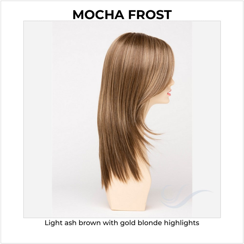 Ava By Envy in Mocha Frost-Light ash brown with gold blonde highlights