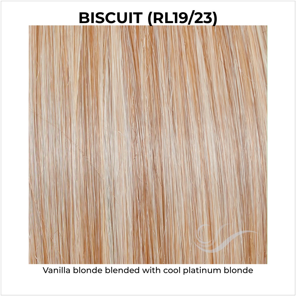 Biscuit (RL19/23)-Vanilla blonde blended with cool platinum blonde