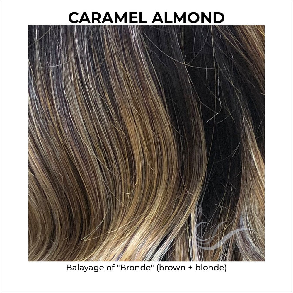 Caramel Almond-Balayage of "Bronde" (brown + blonde)