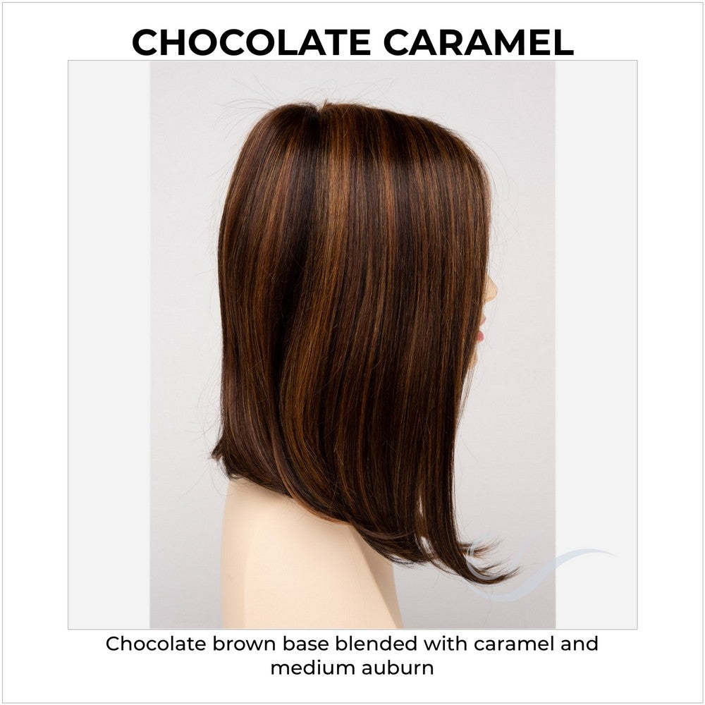 Chelsea By Envy in Chocolate Caramel-Chocolate brown base blended with caramel and medium auburn