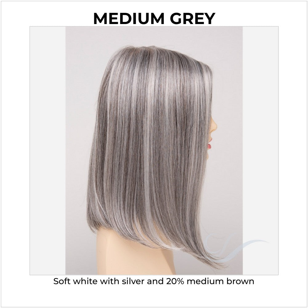 Chelsea By Envy in Medium Grey-Soft white with silver and 20% medium brown