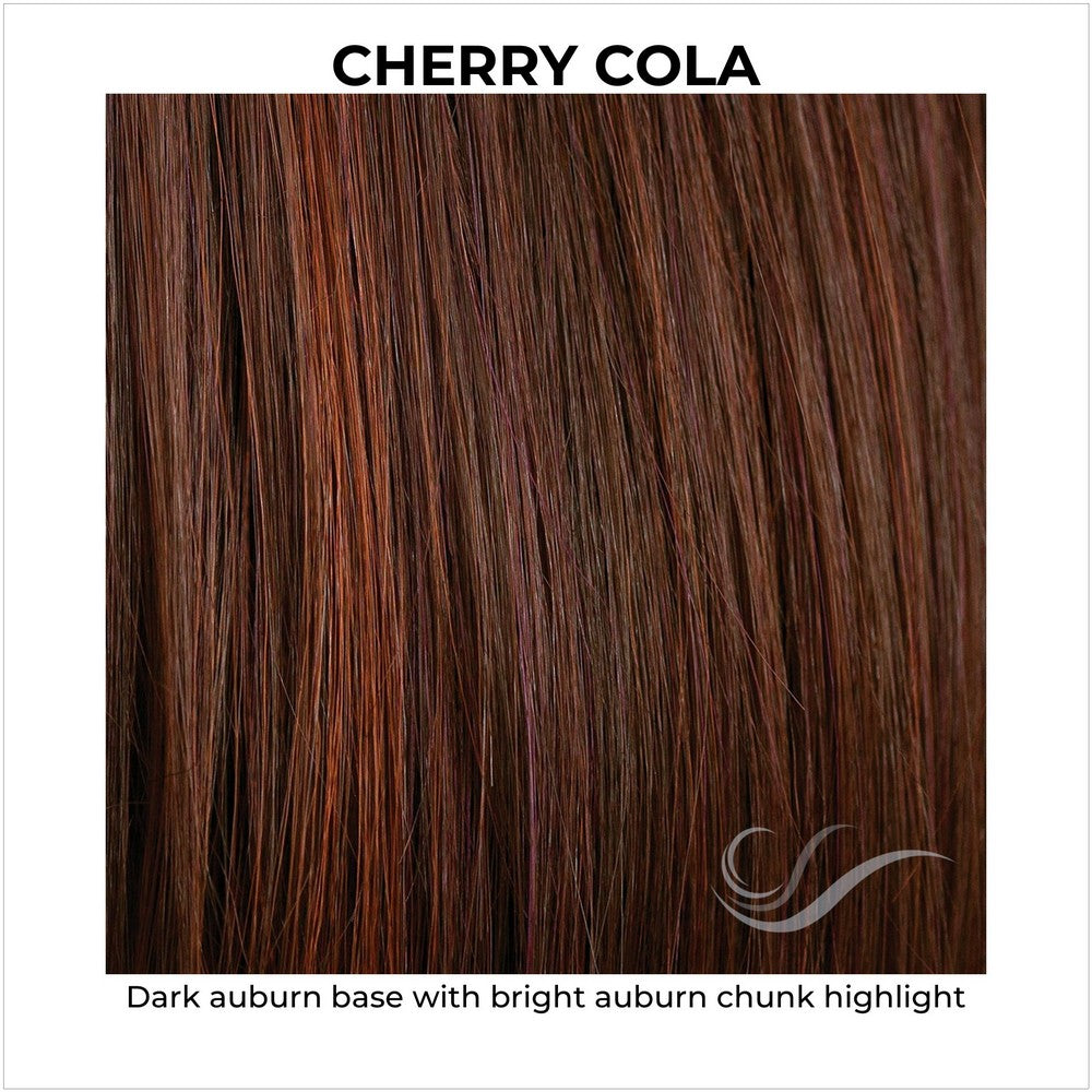 Cherry Cola-Dark auburn base with bright auburn chunk highlight