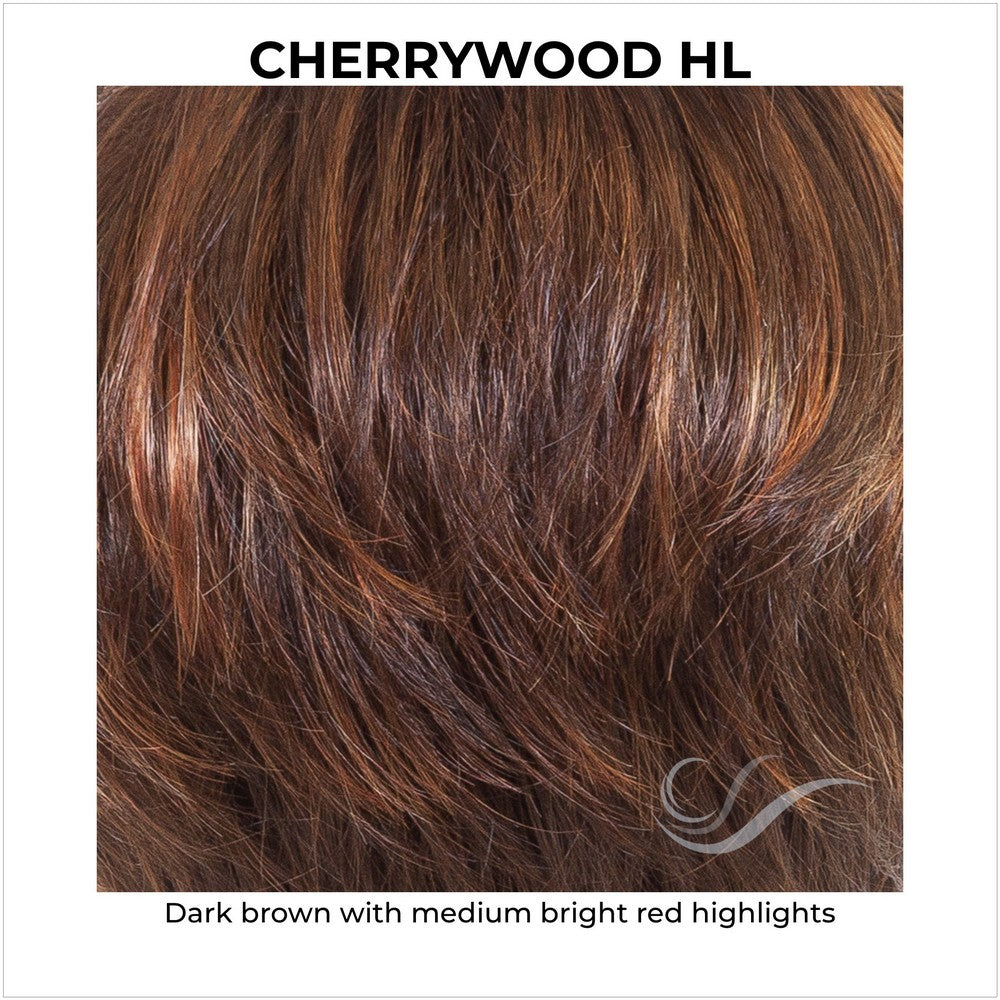 Cherrywood HL-Dark brown with medium bright red highlights