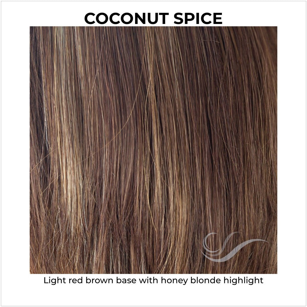 Coconut Spice-Light red brown base with honey blonde highlight