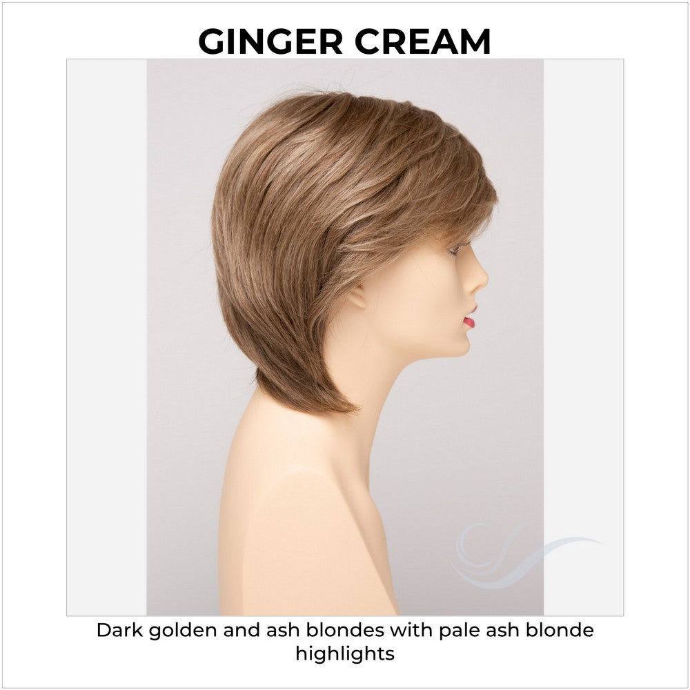 Coti By Envy in Ginger Cream-Dark golden and ash blondes with pale ash blonde highlights